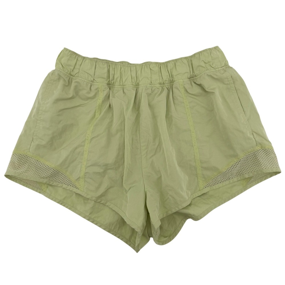 OFFLINE by Aerie Running Shorts Womens Small Green Mesh Trim Athletic Gym